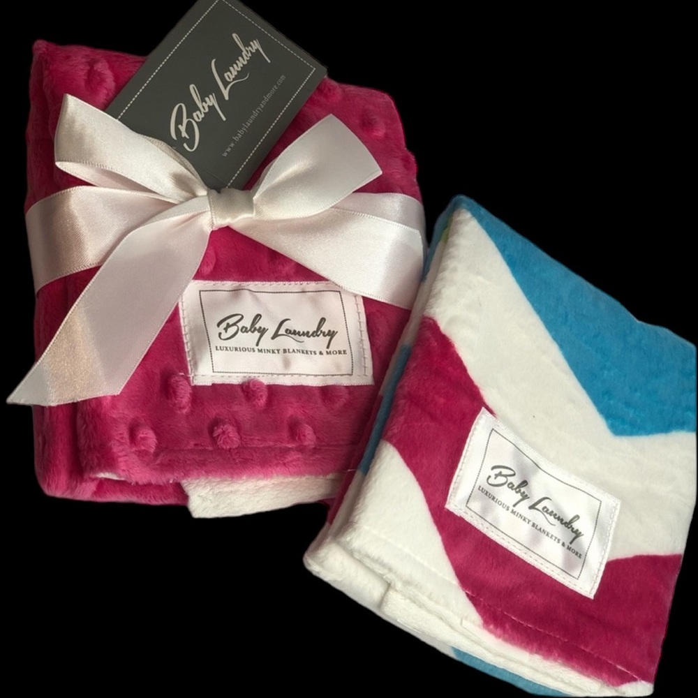 2 Packs 4 Pieces Soft Minky Blanket Burpies Baby Laundry Brand New